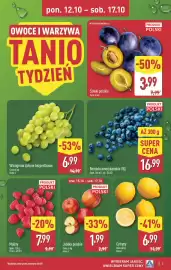 ALDI gazetka | ALDI Pełna oferta od poniedziałku 12.10 do soboty 17.10 Strona 3: Borówki amerykańskie XXL €16,99