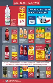 ALDI gazetka tydzień 42 Strona 30: TYMBARK Sok 100% €14,97, Sok warzywny RIO D'ORO €1,99