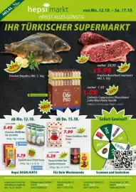 Hepsi-Markt Prospekt woche 42 Seite 1: Frisches Roastbeef, mariniert HKL 1 €19,99, Erzurum Weißkäse €5,49