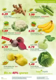 Hepsi-Markt Prospekt woche 42 Seite 3: Frischer Wirsing €1,49, Frische Bananen Muz €0,99