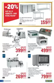 Metro Flugblatt Seite 52: FLEISCHWÖLFE €399,00, Vakuumiergerät GVS1000 €499,00
