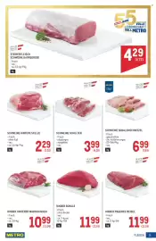 Metro Flugblatt Seite 9: Schweine Schalenschnitzel €6,99, Rinder hinterer Wadschinken €10,99