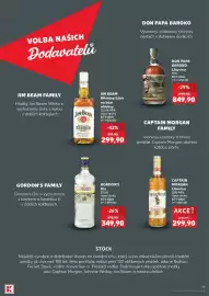 Kaufland leták týden 42 Strana 19: Jim Beam whiskey/likér €299,90, Don Papa Baroko €849,90