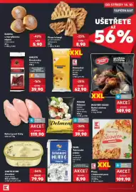 Kaufland leták týden 42 Strana 7: Covar pelmeni €39,90, Kobliha s meruňkovou náplní €5,90