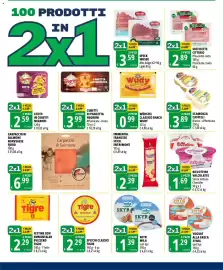 Volantino Tigros Pagina 2: Würstel classico snack Wudy €0,99, Riccottine Valcolatte senza lattosio classiche €1,69