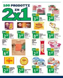 Volantino Tigros Pagina 2: Würstel classico snack Wudy €0,99, Riccottine Valcolatte senza lattosio classiche €1,69
