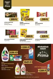 Príma akciós újság hét 42 Oldal 8: Nesquik instant kakaóitalpor €2.149,00, Detki vaníliás karikák €499,00