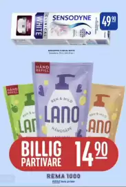 Rema 1000 kundeavis uke 42 Side 19: SENSODYNE CLINICAL WHITE €49,90, LANO HÅNDSÅPE REFILL €14,90