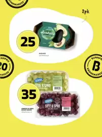 Bunnpris kundeavis uke 42 Side 5: AVOKADO €25,00, GRØNNE OG RØDE DRUER I BEGER €35,00