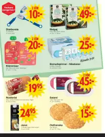 Matöppet reklamblad vecka 42 Sida 2: Salami €45,00, Bomullspinnar - Näsdukar €25,00