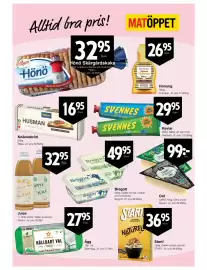 Matöppet reklamblad vecka 42 Sida 3: Bregott €49,95, Knäckebröd €16,95