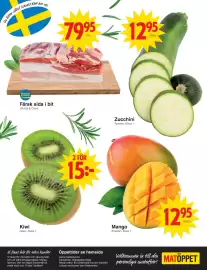 Matöppet reklamblad vecka 42 Sida 5: Färsk sida i bit €79,95, Mango €12,95