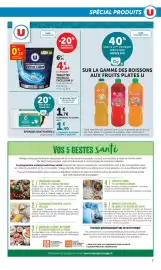 Catalogue U Express page 7: U Éponges gratтantes €1,40, U tablettes vaisselle excellium €4,84