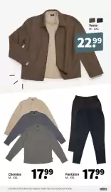 Catalogue Wibra page 23: Veste €22,99, Chemise €17,99
