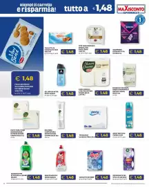 Volantino Maxisconto Pagina 4: Bicchieri compostabili mater natura €1,48, Piatti piani, fondi Natura Chiaro €1,48