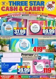 Three Star Cash and Carry catalogue Page 9: Lil-Lets Maxi Pads Assorted €89,99, Lil-Lets Essentials Pads Assst 8's €37,99