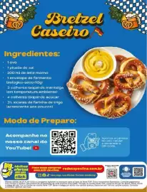 Encarte Rede Top Página 8: Bretzel Caseiro Ingredientes: 1 ovo ⚫ 1 pitada de sal ⚫ 200 ml de leite morno 1 envelope de