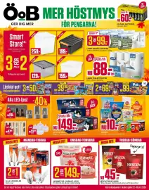 ÖoB annonsblad vecka 42 Sida 1: Latz kattmat €149,00, Nescafé max 3/kund €45,00