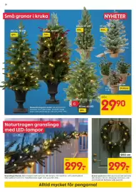 Rusta reklamblad vecka 42 Sida 10: Krans Larch €299,00, Granslinga Cluster Naturtrogen €299,00