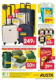 Rusta reklamblad vecka 42 Sida 16: Resväska Flex €249,00, Windscreen washer fluid €29,90