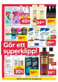 Rusta reklamblad vecka 42 Sida 2: Dubbeldusch Duschgel & schampo €14,90, TRESemmé schampo och balsam €34,90