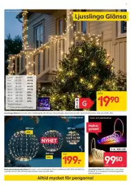 Rusta reklamblad vecka 42 Sida 7: Ljusslinga Neon €99,50, Dekorationsbelysning Globe €199,00