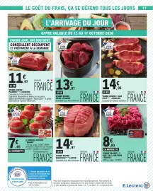 Catalogue E.Leclerc page 11: Viande Bovine Rumsteck*** €14,97, Viande Bovine €13,87