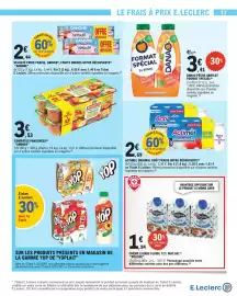 Catalogue E.Leclerc page 17: ANDROS Compotes panachées €3,53, Actimel €2,69