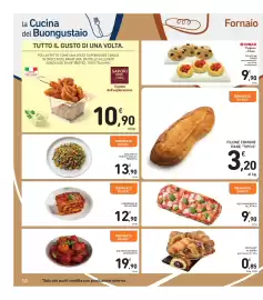 Volantino Spazio Conad Pagina 10: Filone comune pane tipo 0 €3,20, Pizza Margherita alla Pala €9,90