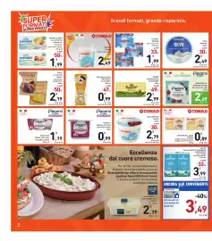 Volantino Spazio Conad Pagina 2: YOGURT INTERO ALLA FRUTTA PARMALAT €1,99, TORTE LE SOFFICI CAMEO €2,19