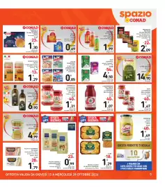 Volantino Spazio Conad Pagina 5: Camomilla solubile con melatonina Conad €1,30, Farina di mais Conad €1,29