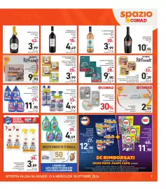 Volantino Spazio Conad Pagina 7: VALPOLICELLA SUPERIORE DOC LATUJA €4,49, ALGHERO ROSATO DOC AGHERA SARDA €3,99