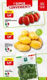 Volantino ALDI settimana 43 Pagina 5: Patate gialle della Sila IGP €1,99, I colori del sapore spinaci €0,99