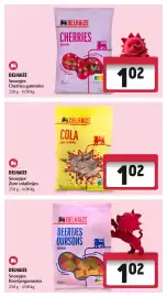 Delhaize folder week 42 Pagina 47: Delhaize cherries gummies €1,02, Zure colaflesjes €1,02