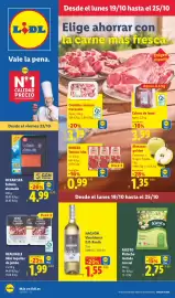 Catálogo Lidl semana 43 Página 1: Ocean Sea Salmón ahumado €4,99, Realvalle mini taquitos de jamón €1,99