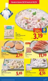 Catálogo Lidl semana 43 Página 15: Ocean Sea anilla de pota argentina €5,45, Gambón austral €11,99