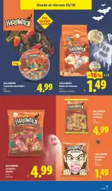 Catálogo Lidl semana 43 Página 49: Halloween dentadura drácula €1,49, Halloween nubes de fantasma €1,49