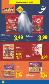 Catálogo Lidl semana 43 Página 52: Kit Kat Mini White €3,29, Haribo party mix halloween €4,49