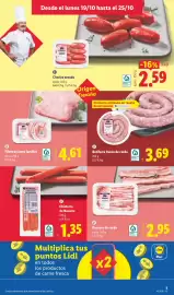 Catálogo Lidl semana 43 Página 7: Panceta de cerdo €2,95, Butifarra fresca de cerdo €3,69