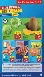 Folleto ALDI semana 43 Página 28: Lechuga iceberg €0,75, Albóndigas de cerdo €3,69