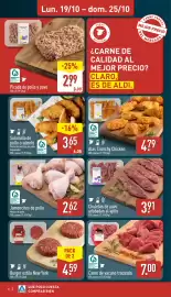 Folleto ALDI semana 43 Página 6: Chuletas de pavo adobadas al ajillo €3,91, Jamoncitos de pollo €2,62