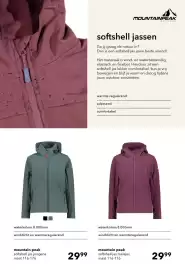 Scapino folder Pagina 15: Mountain peak softshell jas meisjes €29,99, Mountain peak softshell jas jongens €29,99