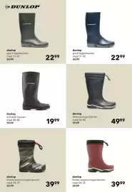 Scapino folder Pagina 20: Dunlop industrie laarzen €19,99, Dunlop sport regenlaarzen €22,99
