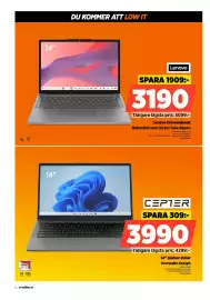 Power reklamblad vecka 42 Sida 12: Cepter 14" bärbar dator €3.990,00, Lenovo Chromebook €3.190,00