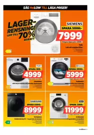 Power reklamblad vecka 42 Sida 29: Whirlpool torktumlare €4.999,00, Electrolux Torktumlare €5.999,00