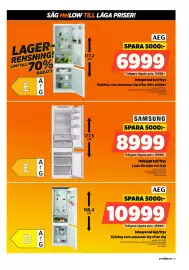 Power reklamblad vecka 42 Sida 35: Samsung inbyggd kyl/frys €8.999,00, AEG integrerad kyl/frys €10.999,00