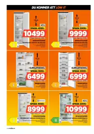 Power reklamblad vecka 42 Sida 36: Grundig integrerad frys €6.999,00, Grundig inbyggt kylskåp €6.499,00