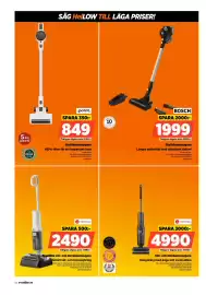 Power reklamblad vecka 42 Sida 54: Bosch skaftdammsugare €1.999,00, Roborock sladdlös våt- och torrdammsugare €2.490,00