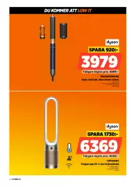 Power reklamblad vecka 42 Sida 56: Dyson varmluftsborste €3.979,00, Dyson luftrenare €6.369,00