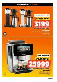 Power reklamblad vecka 42 Sida 59: Siemens kaffemaskin smart dual bean-system €25.999,00, Moccamaster kaffebryggare €3.199,00